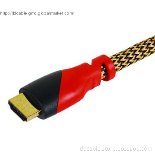 Dual color HDMI Cable with Nylon net gold plated